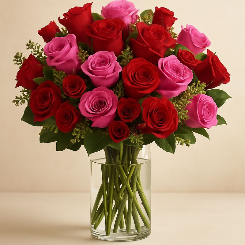 Dozen True Romance Roses