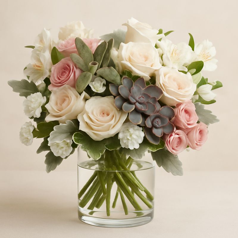 Enchanting Cobalt Rose Cube