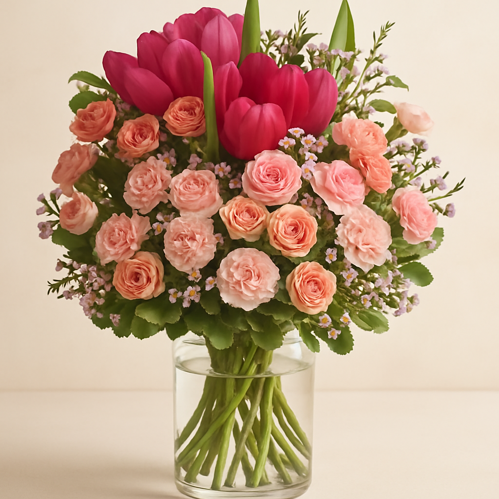 Tulip & Rose Embrace